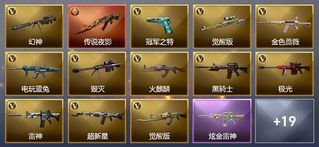 穿越火线（CF）1传说武器 1炫金武器 29V武器 11皮肤 可排位 专家