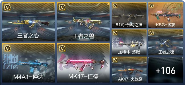 穿越火线：枪战王者9王者武器 117英雄武器 122万化 专家