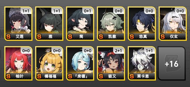 绝区零28黄 21角色黄 15S角色 7S音擎 8S邦布 男主 57
