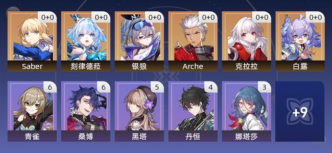 崩坏：星穹铁道8黄 6角色黄 2光锥黄 6五星角色 2五星光锥 61级 女主