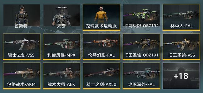 暗区突围库存价值58.9M 1手套 12近战武器 橙套装3金套装 16金枪皮 信誉5级 王牌