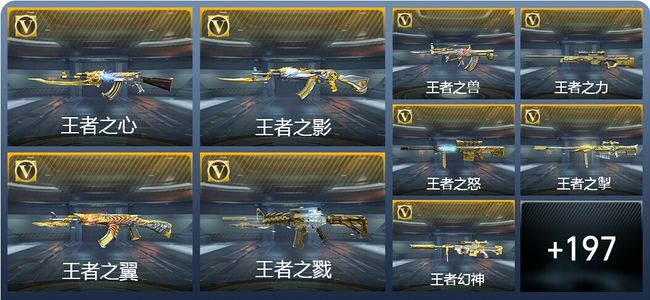 穿越火线：枪战王者V3 16王者武器 206英雄武器 8英雄角色 463万化 大师