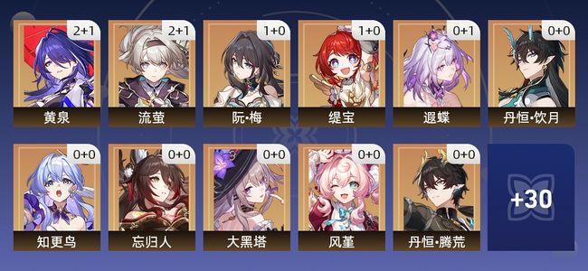 崩坏：星穹铁道36黄 31角色黄 5光锥黄 19五星角色 5五星光锥 70级 女主