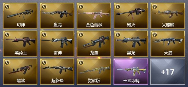 穿越火线（CF）5王者武器 27V武器 17皮肤 可排位 新锐