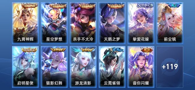 王者荣耀4典藏 11传说 31史诗 129皮肤 至尊星耀IV