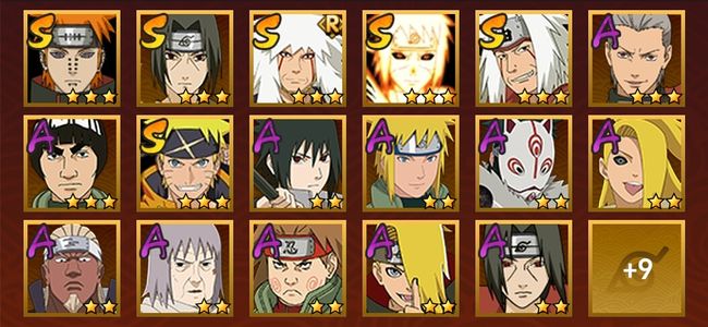 火影忍者V4 6S忍 20A忍 88忍 743S碎片 13通灵 300W战力 前1000名 上忍