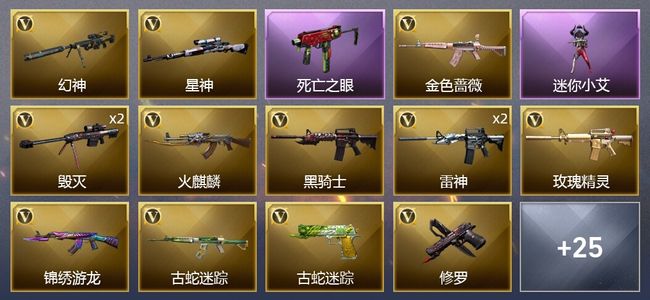 穿越火线（CF）51V武器 1V角色 17皮肤 可排位 传奇