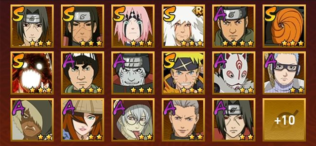 火影忍者V10 7S忍 20A忍 79忍 885S碎片 12通灵 300W战力 前500名 上忍