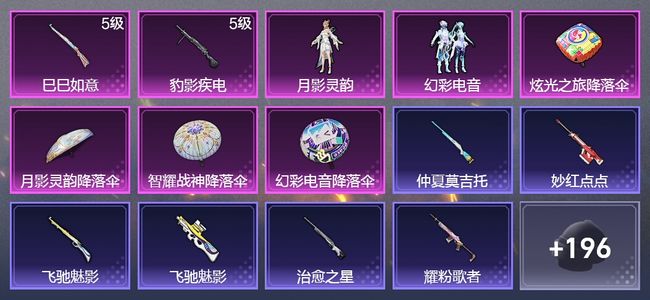 和平精英2升级枪 2粉装 141枪皮 82套装 33931热力 3印记 星钻