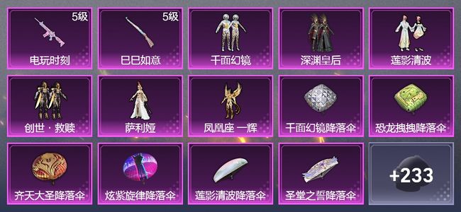 和平精英2升级枪 6粉装 134枪皮 108套装 41700热力 9印记 星钻