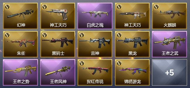 穿越火线（CF）4王者武器 37V武器 1V角色 12皮肤 可排位