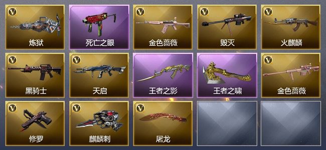 穿越火线（CF）2王者武器 15V武器 5皮肤 可排位