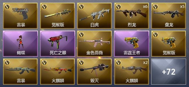 穿越火线（CF）0传说角色 0传说武器 5王者武器 0炫金武器 100V武器 3V角色 20皮肤 宗师