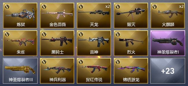 穿越火线（CF）0传说角色 0传说武器 0王者武器 0炫金武器 43V武器 1V角色 11皮肤 新锐