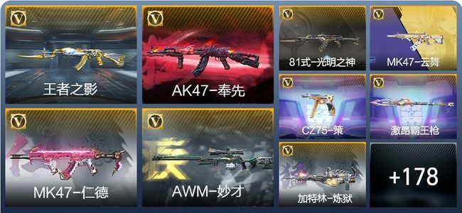 穿越火线：枪战王者V6 3王者武器 221英雄武器 5英雄角色 362万化 枪王SSS