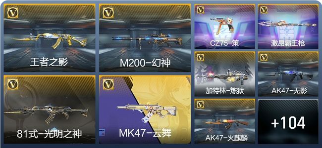 穿越火线：枪战王者V3 1王者武器 161英雄武器 2英雄角色 219万化 枪圣