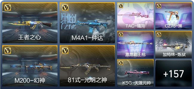 穿越火线：枪战王者5王者武器 200英雄武器 6英雄角色 308万化 枪王