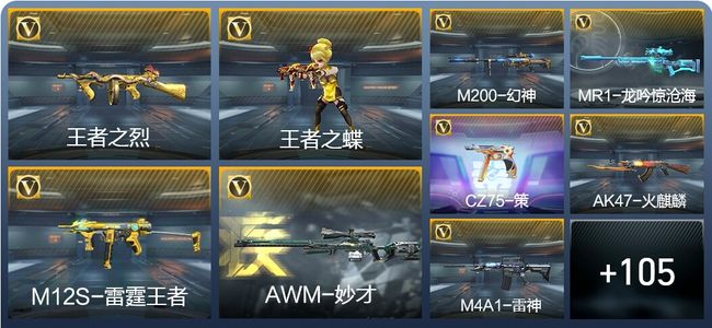 穿越火线：枪战王者V1 3王者武器 132英雄武器 2英雄角色 92万化 枪王S