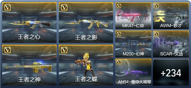 穿越火线：枪战王者V6 10王者武器 289英雄武器 59英雄角色 699万化 枪神