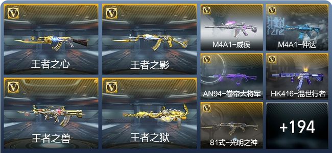 穿越火线：枪战王者V6 5王者武器 243英雄武器 新锐