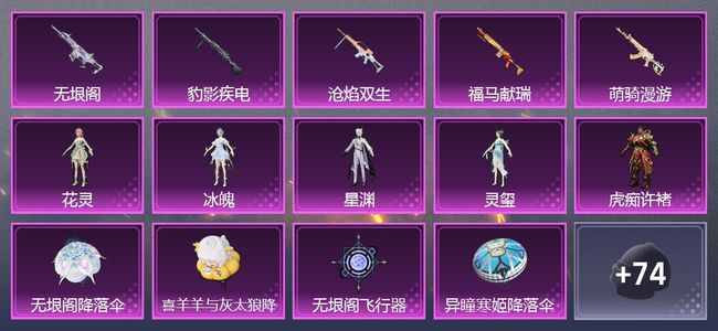 和平精英5升级枪 5粉装 2尾迹 52套装 2,3486热力 4印记
