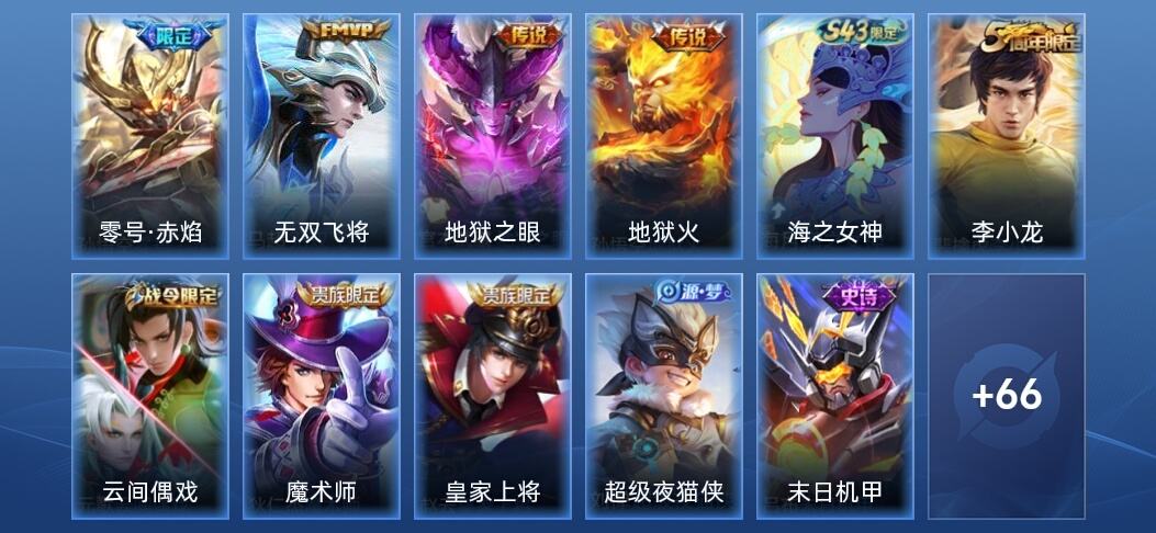 王者荣耀V6 4传说 19史诗 77皮肤 至尊星耀IV