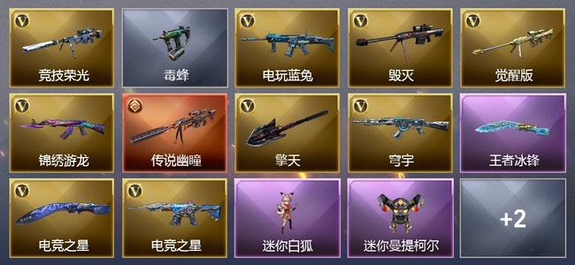 穿越火线（CF）1传说武器 1王者武器 10V武器 1V角色 4皮肤 可排位 传奇