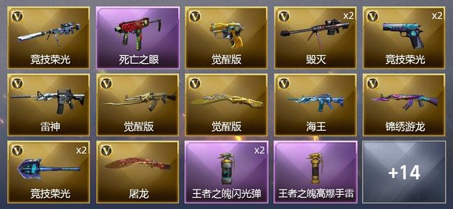 穿越火线（CF）2王者武器 37V武器 1V角色 6皮肤 可排位 传奇