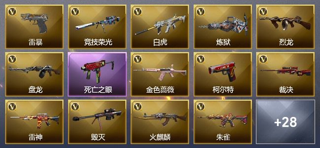 穿越火线（CF）4王者武器 1炫金武器 81V武器 5V角色 8皮肤 可排位