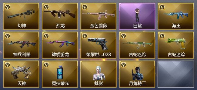 穿越火线（CF）2王者武器 13V武器 4V角色 3皮肤 可排位