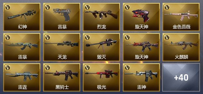 穿越火线（CF）7王者武器 3炫金武器 116V武器 13V角色 21皮肤 可排位