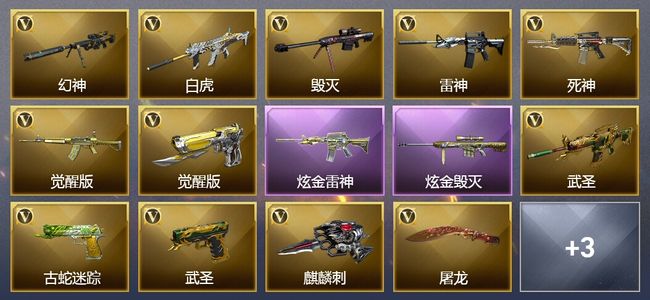 穿越火线（CF）5王者武器 2炫金武器 12V武器 21V角色 11皮肤 可排位