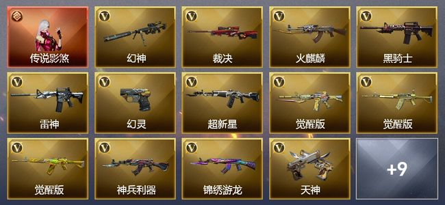 穿越火线（CF）1传说角色 1传说武器 4王者武器 25V武器 8V角色 5皮肤 可排位