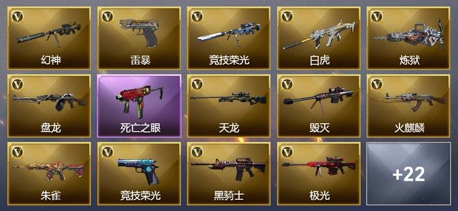 穿越火线（CF）5王者武器 3炫金武器 44V武器 16V角色 12皮肤 可排位