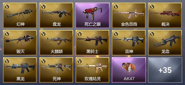 穿越火线（CF）5王者武器 4炫金武器 48V武器 23V角色 16皮肤 可排位