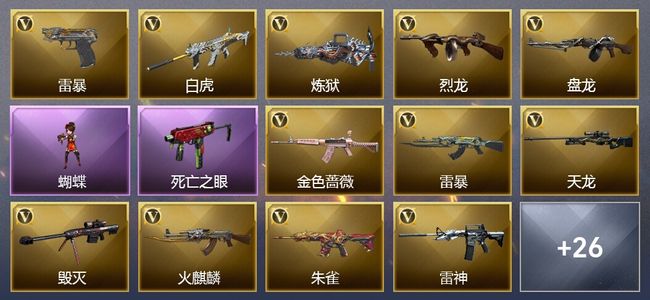 穿越火线（CF）3王者武器 53V武器 18V角色 8皮肤 可排位