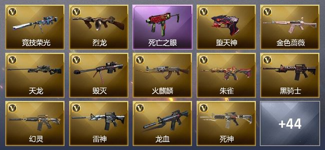 穿越火线（CF）5王者武器 4炫金武器 83V武器 21V角色 16皮肤 可排位