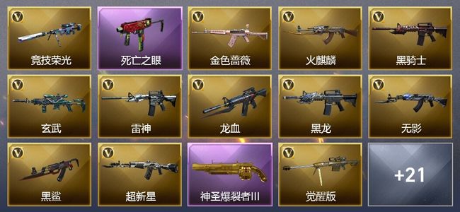 穿越火线（CF）2王者武器 29V武器 27V角色 6皮肤 可排位