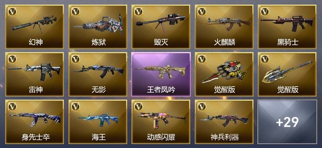穿越火线（CF）6王者武器 40V武器 24V角色 13皮肤 可排位