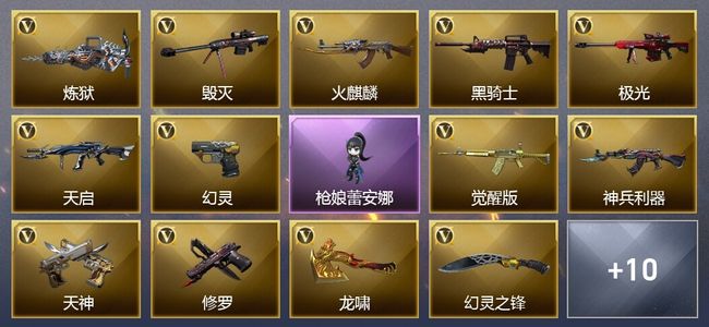 穿越火线（CF）1王者武器 24V武器 12V角色 6皮肤 可排位