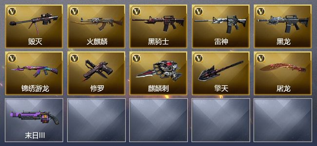 穿越火线（CF）15V武器 11V角色 8皮肤 可排位
