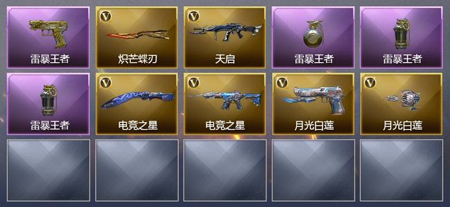 穿越火线（CF）4王者武器 7V武器 4V角色 1皮肤 可排位