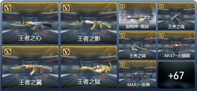 穿越火线：枪战王者V8 6王者武器 76英雄武器 4英雄角色 179万化 枪王S