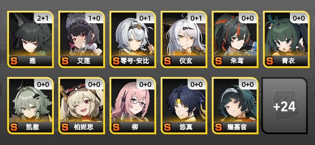 绝区零43黄 35角色黄 23S角色 8S音擎 16S邦布 60