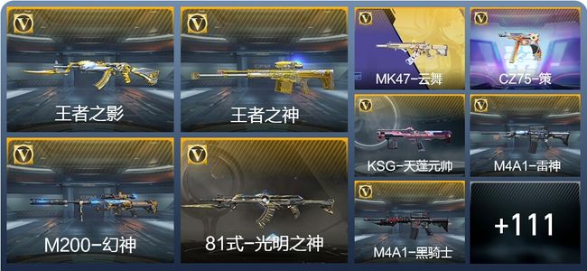 穿越火线：枪战王者V5 5王者武器 120英雄武器 2英雄角色 173万化 枪王