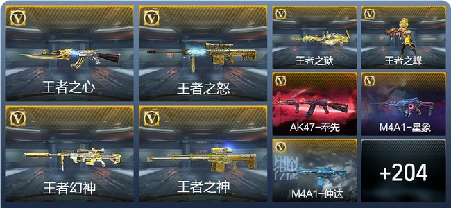 穿越火线：枪战王者V8 25王者武器 236英雄武器 6英雄角色 411万化 枪王SSS