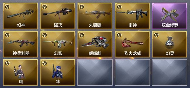 穿越火线（CF）1传说武器 1王者武器 5皮肤 可排位 新锐