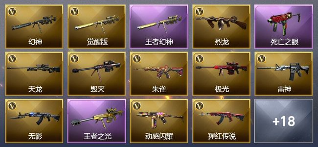 穿越火线（CF）1传说武器 1王者武器 10皮肤 可排位 新锐