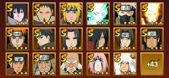 火影忍者V10 24S忍 36A忍 178忍 2836S碎片 20通灵 1000W战力 前500名 中忍