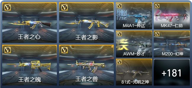 穿越火线：枪战王者V7 18王者武器 207英雄武器 4英雄角色 437万化 传奇